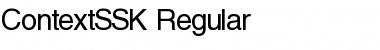 ContextSSK Regular Font