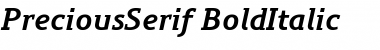 PreciousSerif Bold Italic