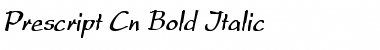 Prescript Cn Bold Italic Bold Italic Font