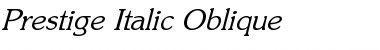Prestige-Italic Oblique Font
