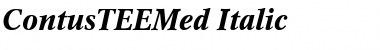 ContusTEEMed Italic Font