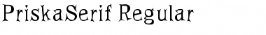 PriskaSerif Regular Font