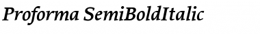 Proforma SemiBoldItalic Font