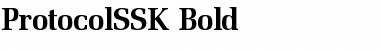 ProtocolSSK Bold Font