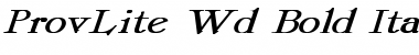 ProvLite Wd Bold Italic Font