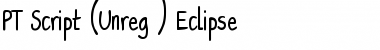 PT Script (Unreg.) Eclipse Regular Font
