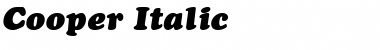 Cooper Italic Font