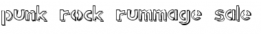 punk rock rummage sale Regular Font