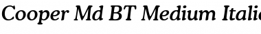 Cooper Md BT Medium Italic Font