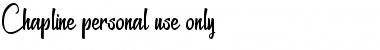 Download Chapline personal use only Font