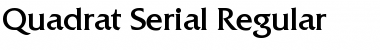 Quadrat-Serial Regular Font