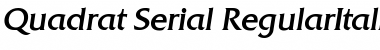 Quadrat-Serial RegularItalic Font