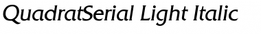 QuadratSerial-Light Italic