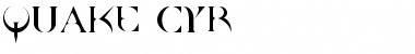 Quake Cyr Regular Font