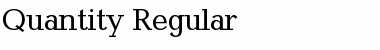 Quantity Regular Font