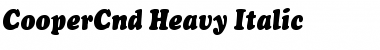 CooperCnd-Heavy-Italic Regular Font