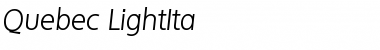 Quebec-LightIta Regular Font