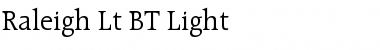 Raleigh Lt BT Font