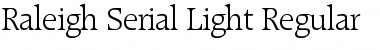 Raleigh-Serial-Light Font