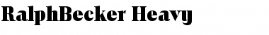 RalphBecker-Heavy Regular Font