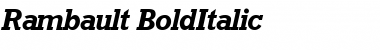 Rambault BoldItalic Font