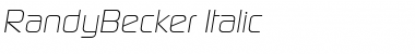 RandyBecker Italic Font