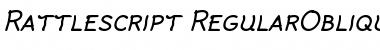 Rattlescript-RegularObliqueCaps Regular Font