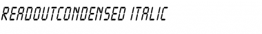 ReadoutCondensed Italic Font