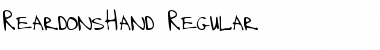 ReardonsHand Regular Font