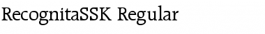 Download RecognitaSSK Font