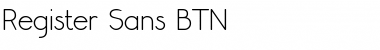 Register Sans BTN Regular Font