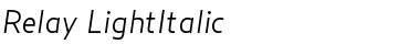 Relay-LightItalic Regular Font