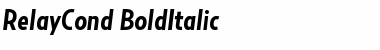 RelayCond-BoldItalic Regular Font