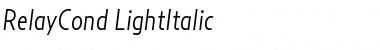 Download RelayCond-LightItalic Font