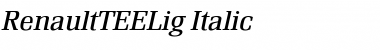 RenaultTEELig Italic Font