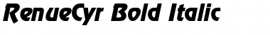 RenueCyr Bold Italic Font