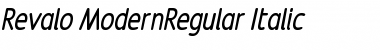Revalo ModernRegular Italic Regular Font