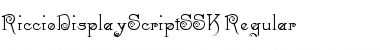 RiccioDisplayScriptSSK Regular Font