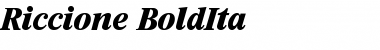 Riccione-BoldIta Regular Font