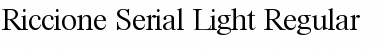 Riccione-Serial-Light Regular Font