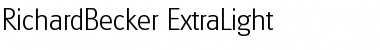RichardBecker-ExtraLight Regular Font