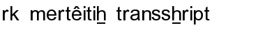 RK Meroitic Transscript Regular Font