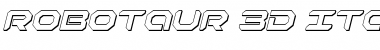 Robotaur 3D Italic Font