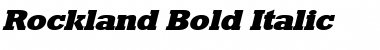 Rockland Bold Italic Font