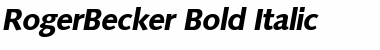 RogerBecker Bold Italic Font