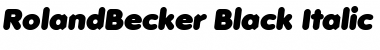 RolandBecker-Black Italic Font