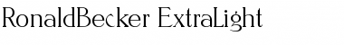 RonaldBecker-ExtraLight Regular Font