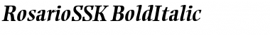RosarioSSK BoldItalic Font