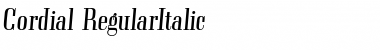 Cordial RegularItalic Font