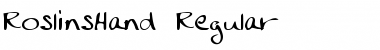 RoslinsHand Regular Font